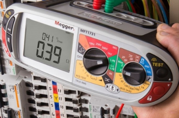Photo of an electrical tester used in commercial properties.