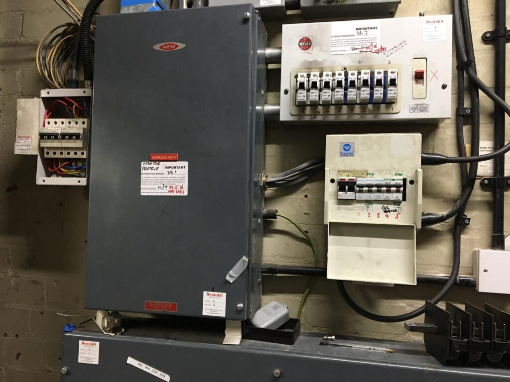 A fuse board containing asbestos