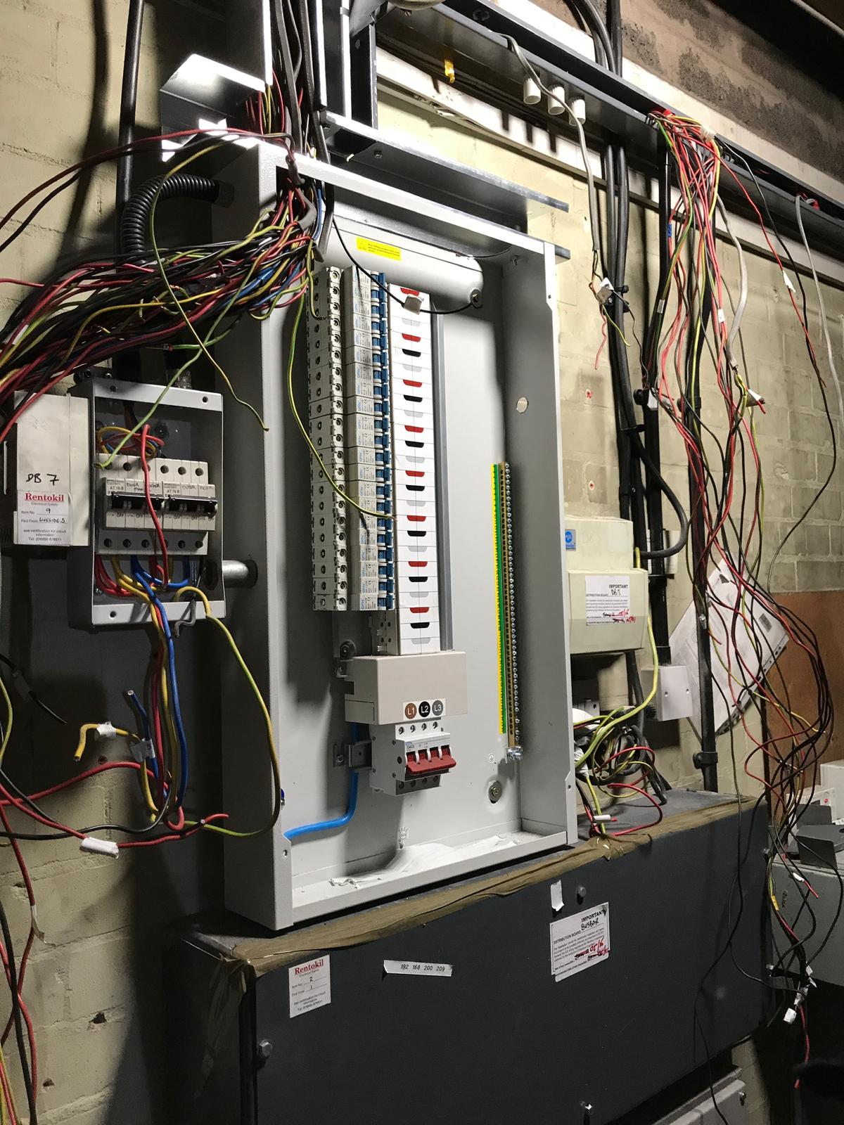 An electrical installation containing asbestos